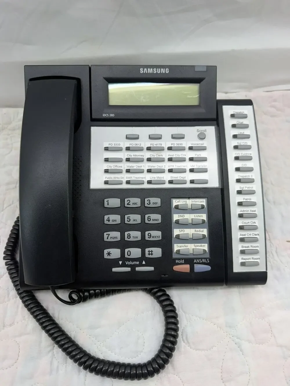 Samsung iDCS 28D Phone Falcon with Stand and iDCS KDBF Speaker Phone Module-Work